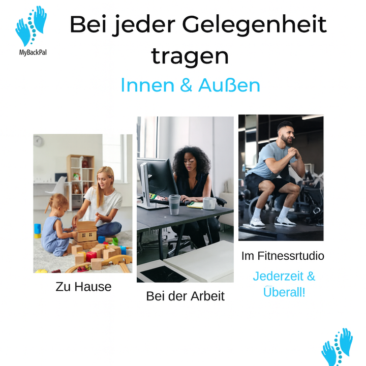 Rückenstütze für ergonomisches Sitzen am Schreibtisch. Ideal als Bürohilfe gegen Rückenschmerzen.