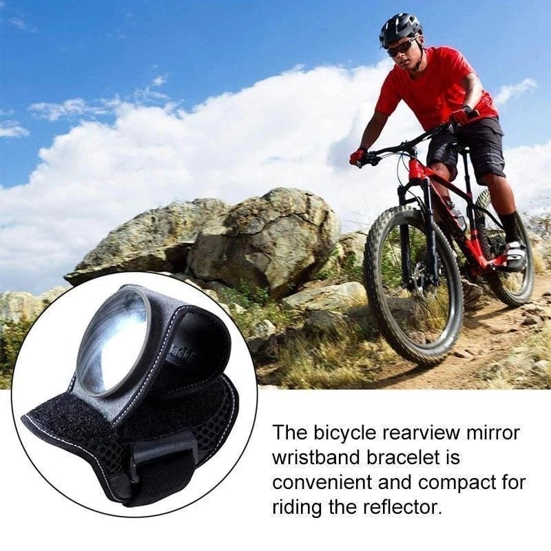 Ergonomischer Handgelenkspiegel für Fahrräder; leichter Unisex-Rückspiegel für sichere Fahrten & Überblick.