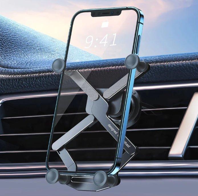Unisex Handyhalterung Auto, Lüftungsschlitzmontage mit Schwerkraft für sicheren Smartphone-Halt.