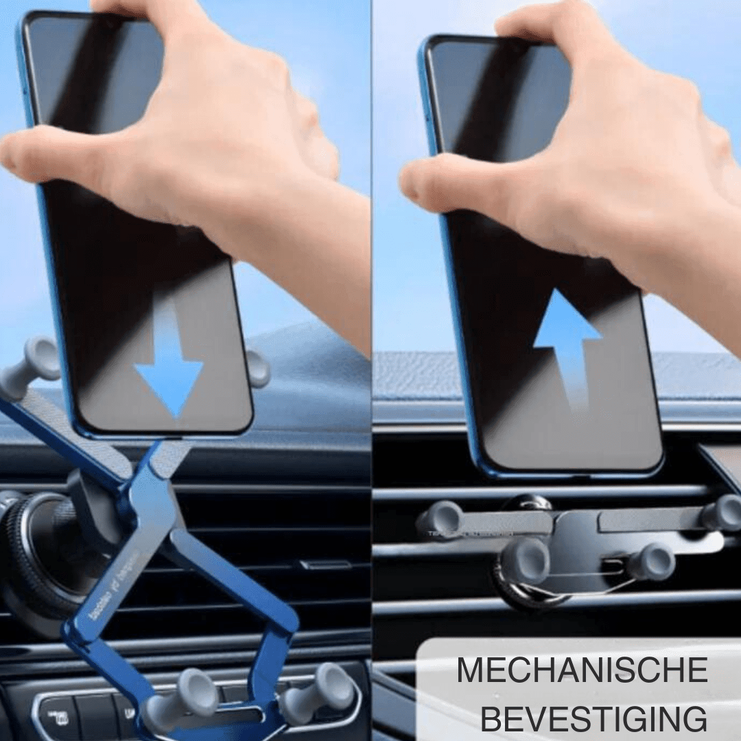 Robuster Handyhalter fürs Auto mit Schwerkraft-Klemmung, sicherer und einfacher Zugriff für Ihr Smartphone.