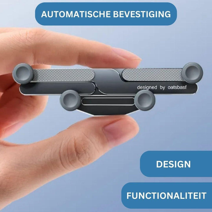 Elegante Autohalterung für Smartphones am Lüftungsschlitz, kompatibel mit den meisten Handy-Modellen.