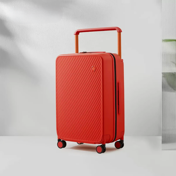 Sicherer Reisekoffer Oslo Metropolitan mit breitem Griff, integriertem TSA-Schloss & YKK-Reißverschluss.