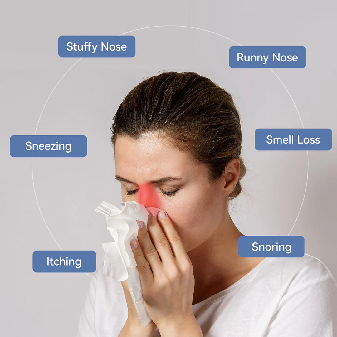 Tragbares Infrarot-Nasengerät für medikamentenfreie Allergie- & Sinuslinderung. Unterstützt tägliches Wohlbefinden.