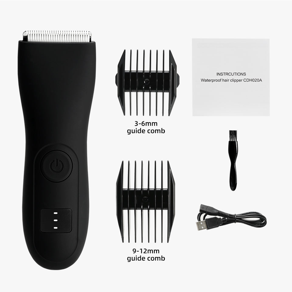 Ergonomischer Unisex Körperhaarschneider für komfortable, sichere Handhabung bei Körperpflege & Intimrasur.