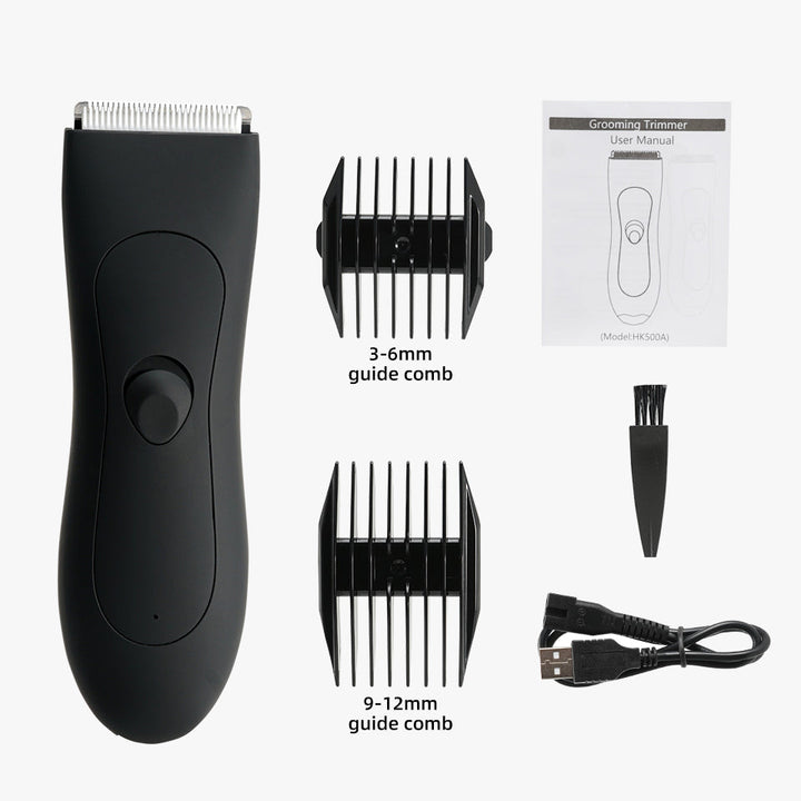 Wasserdichter Intimrasierer & Körpertrimmer, ideal für Nassrasur unter Dusche für seidenweiche Haut.