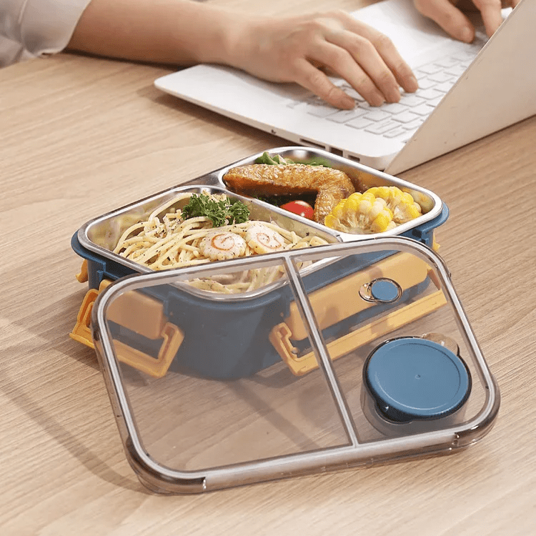 Robuster Isolierbehälter für warme Mahlzeiten. Auslaufsicherer Essensbehälter, ideal für Schule, Büro & Picknick.