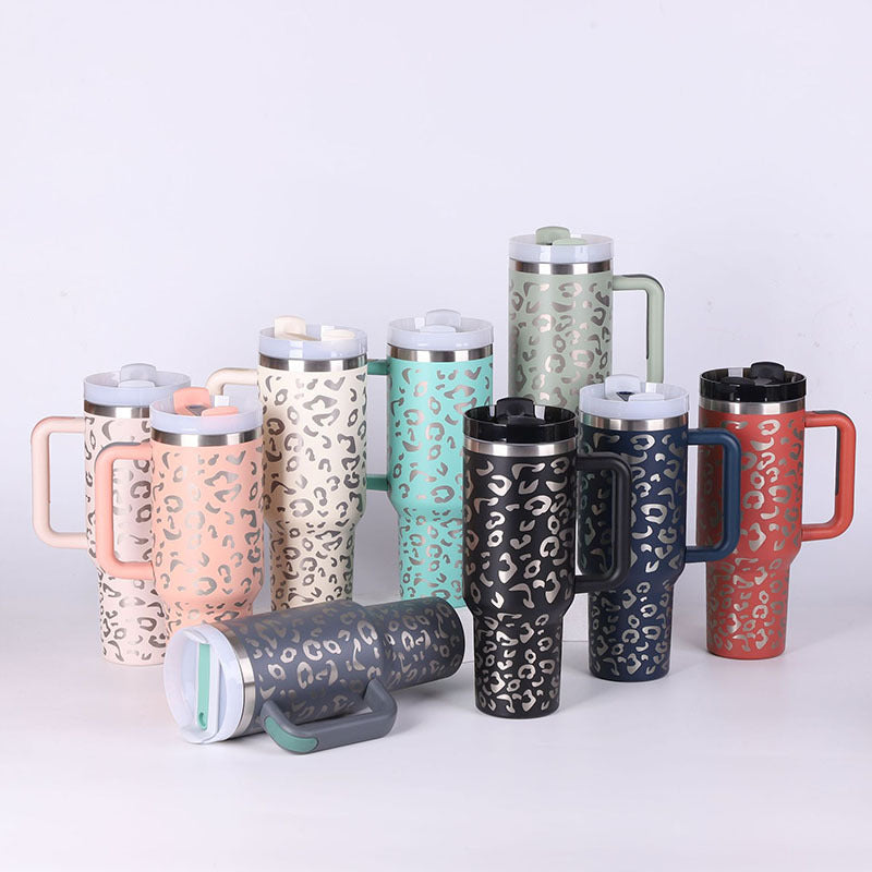 Unisex Isolierte Trinkflasche, 1200ml, mit Strohhalm & Griff. Ideal für Büro, Reisen, Outdoor.