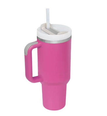 Trinkflasche 1200ml mit Strohhalm & Griff, isoliert. Perfekt für Kaffee, Tee, Wasser.