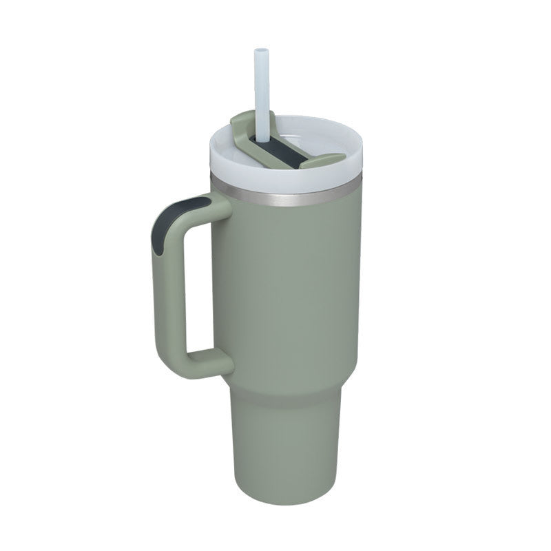 Große 1200ml Isolierflasche mit bequemem Griff. Hält Kaffee heiß, Wasser kalt für lange Reisen.