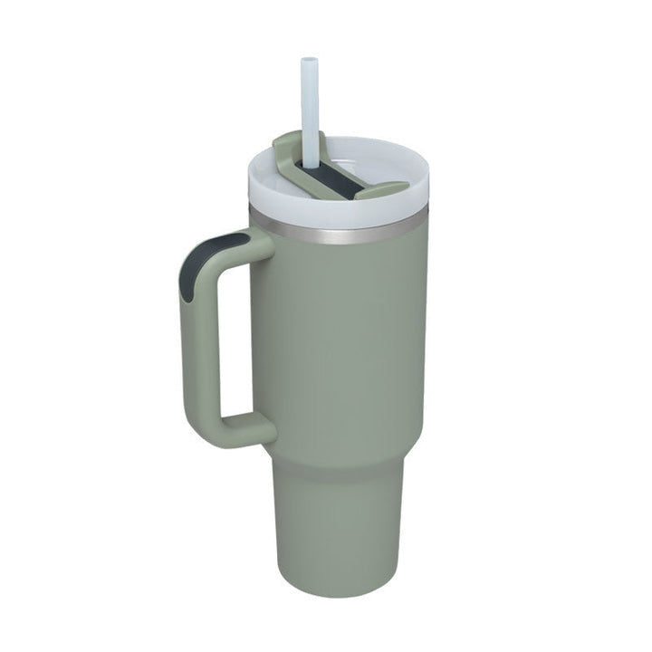 Große 1200ml Isolierflasche mit bequemem Griff. Hält Kaffee heiß, Wasser kalt für lange Reisen.
