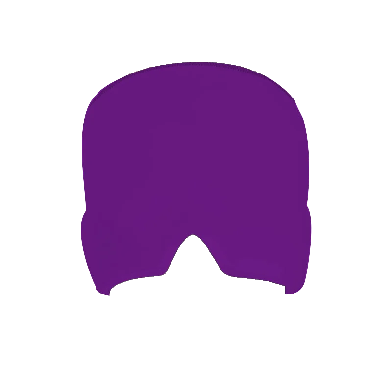 Ergonomische Kühlmaske unisex für Gesicht und Kopf. Gelmaske zur Migräne- und Kopfschmerztherapie.