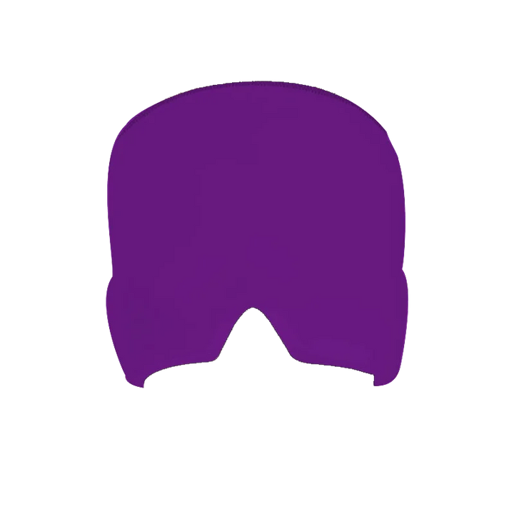Ergonomische Kühlmaske unisex für Gesicht und Kopf. Gelmaske zur Migräne- und Kopfschmerztherapie.