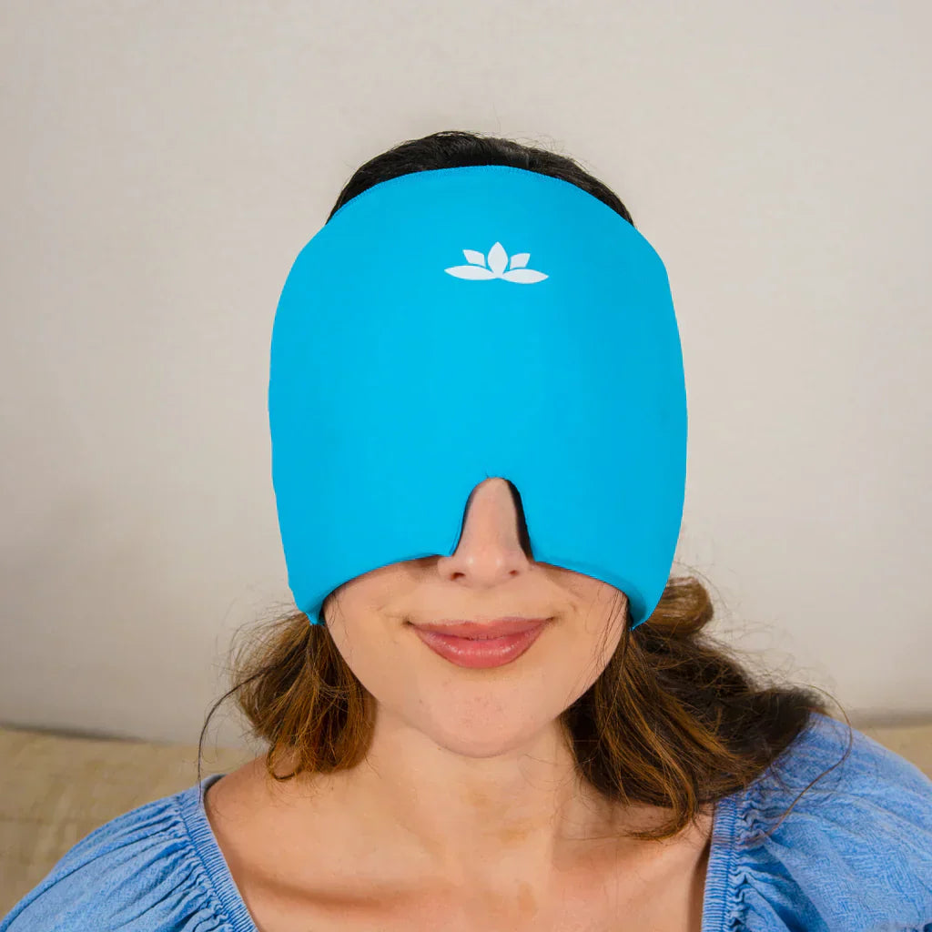 Therapiemaske unisex bei Kopfschmerzen. Kühlende oder wärmende Gelmaske für schnelles Wohlbefinden.