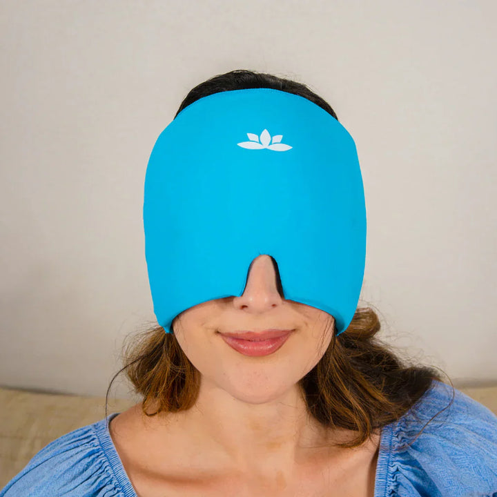 Therapiemaske unisex bei Kopfschmerzen. Kühlende oder wärmende Gelmaske für schnelles Wohlbefinden.