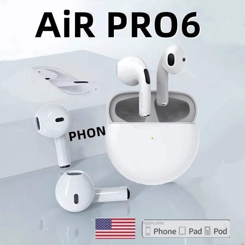 PRO6 In-Ear Kopfhörer: kabellos, Bluetooth 5.0 Technologie für stabile Verbindung, ideal für iOS & Android.