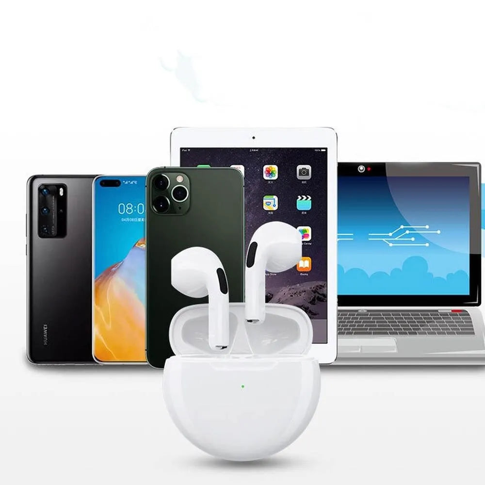 Schwarze kabellose PRO6 In-Ear Bluetooth Kopfhörer, Unisex, für erstklassigen Stereo Sound.
