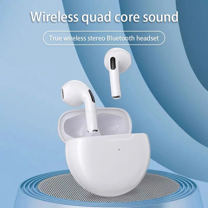 PRO6 In-Ear Bluetooth Kopfhörer, perfekt kompatibel mit iOS & Android Geräten, für kabelloses Musikhören.