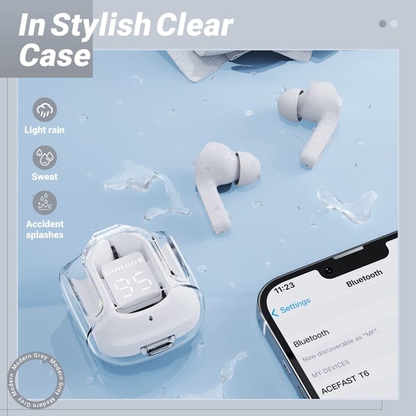 Wasserresistente Bluetooth-Kopfhörer ideal für Sport und Outdoor-Aktivitäten.