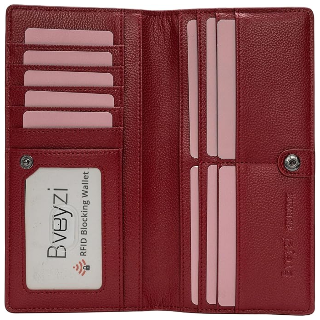 Damen Geldbörse: Schlanke RFID-Kartenbörse. Modernes Design mit optimalem Datenschutz.
