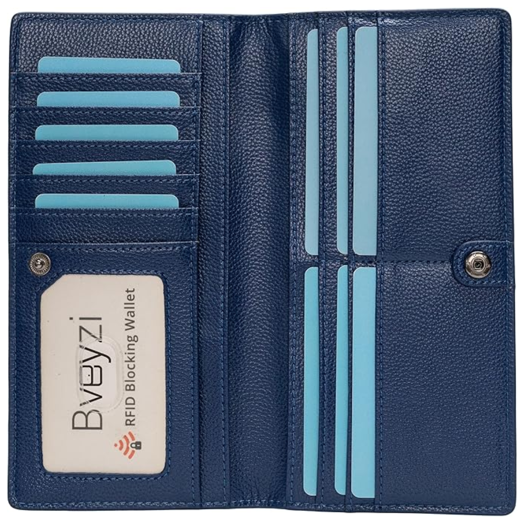 Bifold Geldbörse mit RFID-Schutz. Sicheres Kartenetui im schlanken Unisex Design.