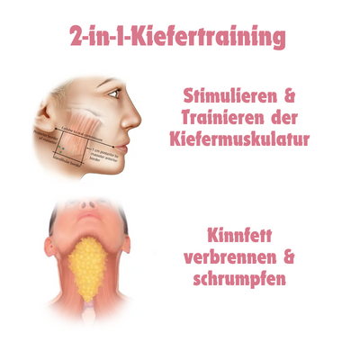 Kiefertrainer zur Stärkung der Kiefermuskulatur, verbessert Konturen & jugendliches Aussehen.
