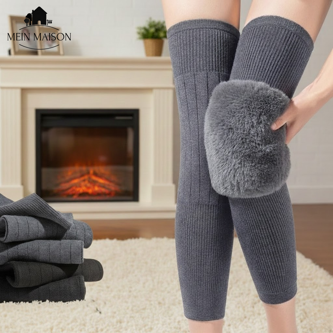 Unisex Knie Wärmer: Weicher Samt, Thermo, atmungsaktiv für Komfort & Gelenkschutz im Winter.