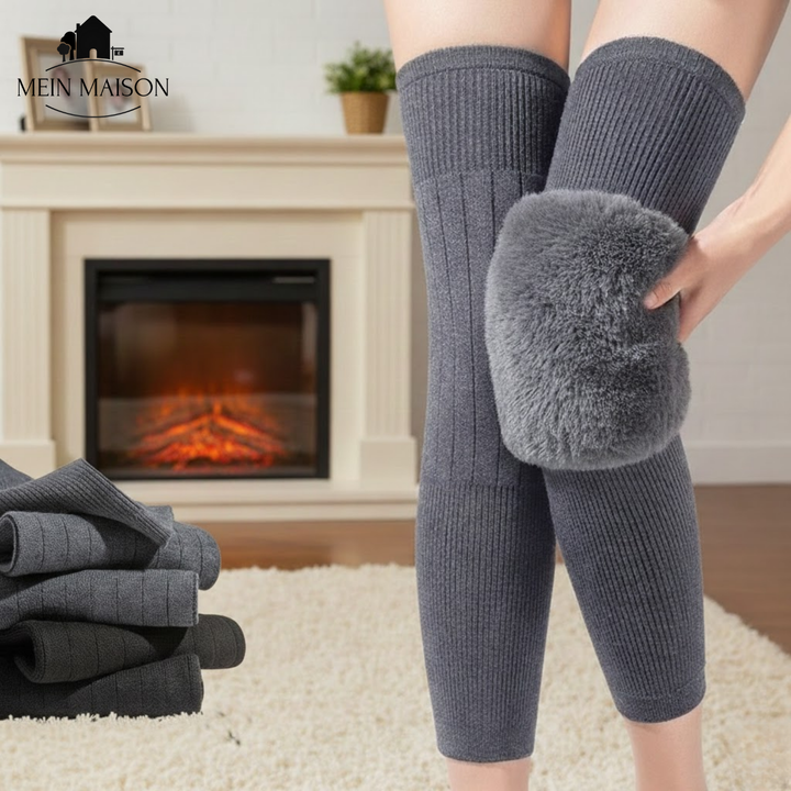 Unisex Knie Wärmer: Weicher Samt, Thermo, atmungsaktiv für Komfort & Gelenkschutz im Winter.