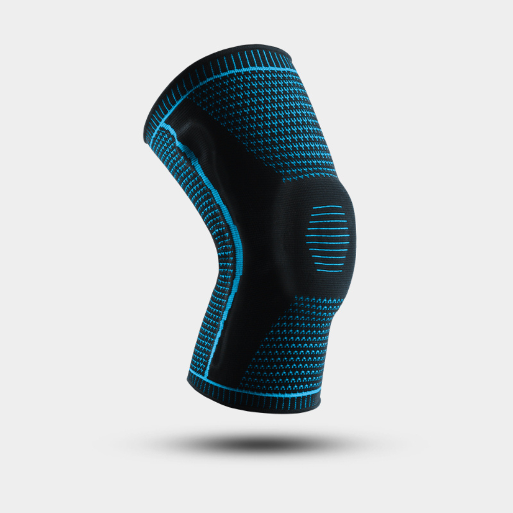 Unisex Kniebandage in Detailansicht. Optimaler Knieschutz, Schmerzlinderung & Gelenkunterstützung für Sport & Alltag.