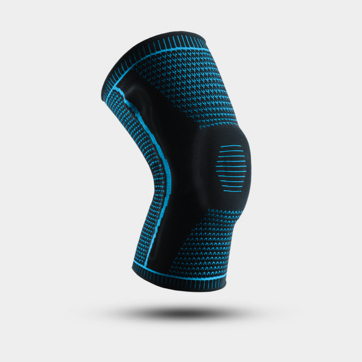Unisex Kniebandage in Detailansicht. Optimaler Knieschutz, Schmerzlinderung & Gelenkunterstützung für Sport & Alltag.