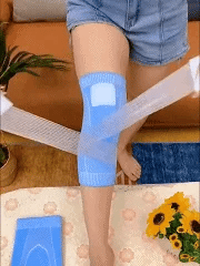 Unisex Kniebandage in Schwarz für optimalen Halt und Schmerzlinderung.
