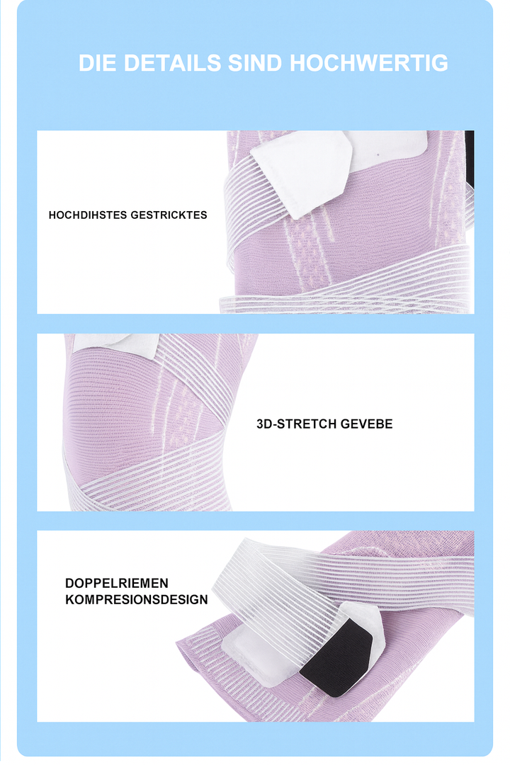 Medizinische Kniebandage zur Stabilisierung und Entlastung des Kniegelenks.