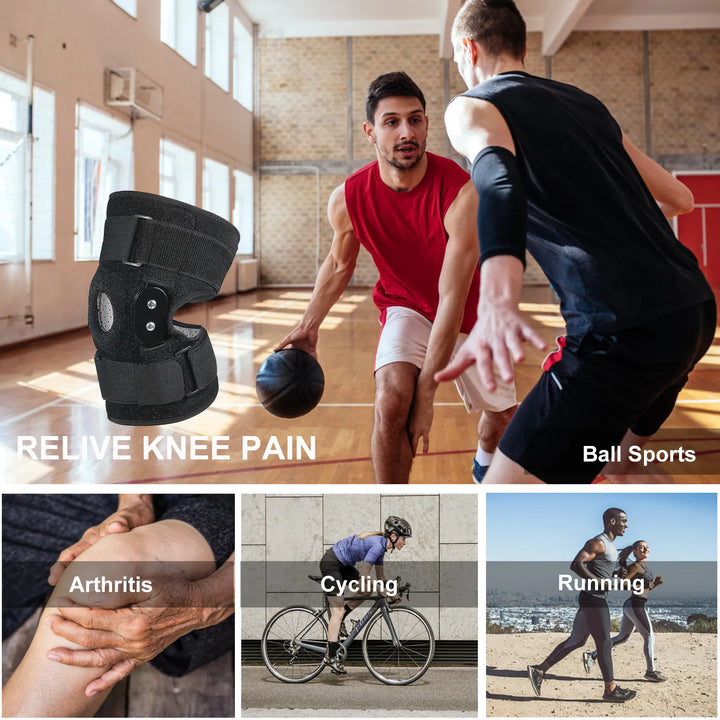 Kniebandage Unisex mit Scharnier zur Schmerzlinderung, Gelenkunterstützung & Rehabilitation nach Verletzungen.