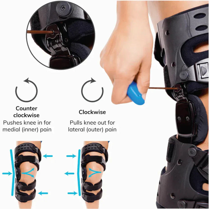 Knieorthese zur Schmerzlinderung und Unterstützung des Knies bei Arthrose und Instabilität.