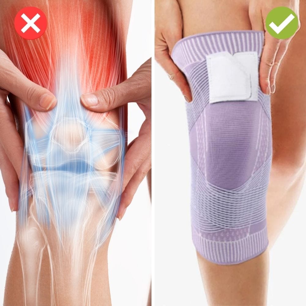 Knie-Kompressionsbandage zur Schmerzlinderung & Gelenkstabilisierung, ideal für Sport, Physiotherapie & Bewegung.