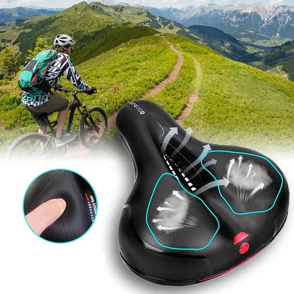 Wetterfester & robuster Komfort Fahrradsattel, atmungsaktiv & ergonomisch geformt für Outdoor.