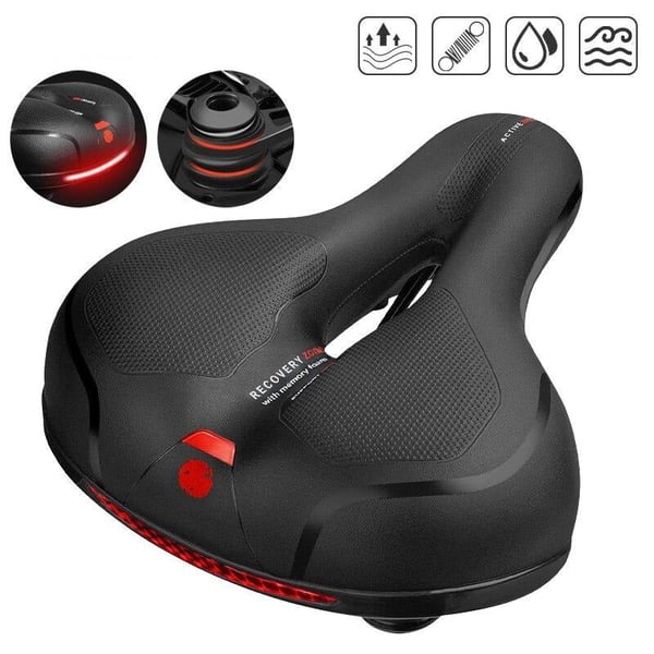 Unisex Komfort Fahrradsattel mit atmungsaktiver Polsterung, ergonomisch & stoßdämpfend.