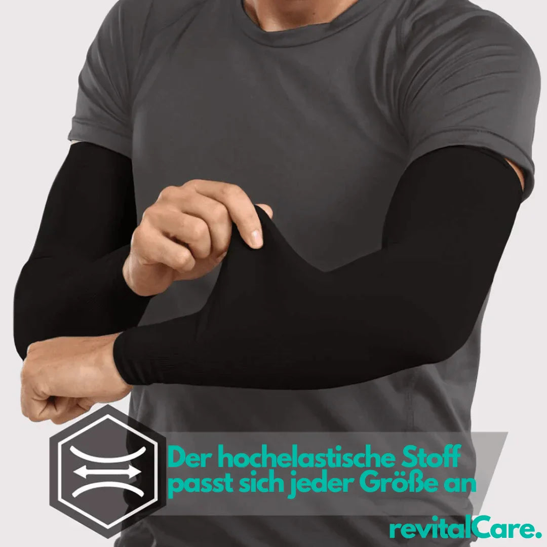 Unisex Kompressions-Armsleeve für effektiven Armschutz, Regeneration & Training bei jedem Sport.