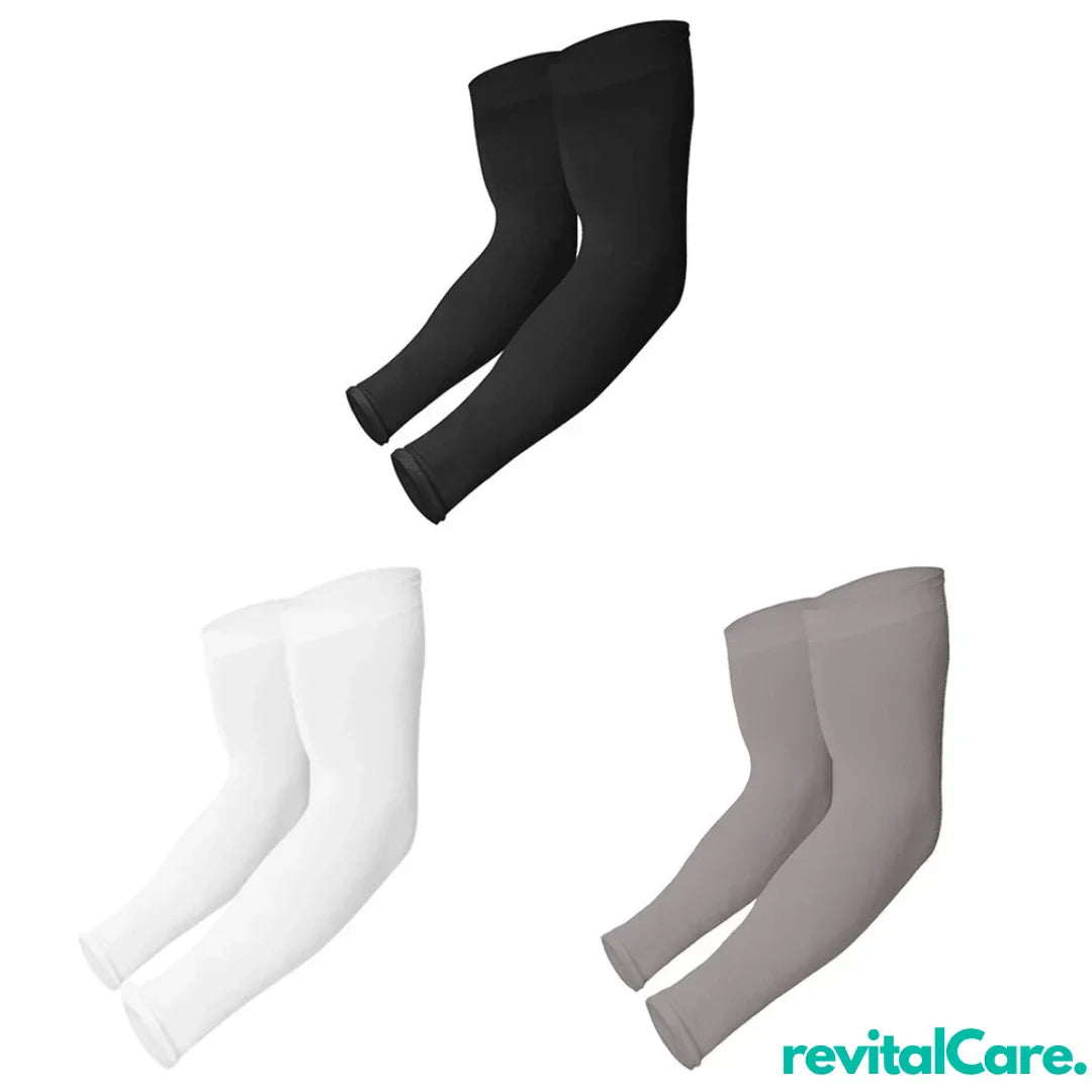 Robuster Unisex Kompressions-Armsleeve aus Lycra für Sport, Regeneration & Armschutz, rutschfest.