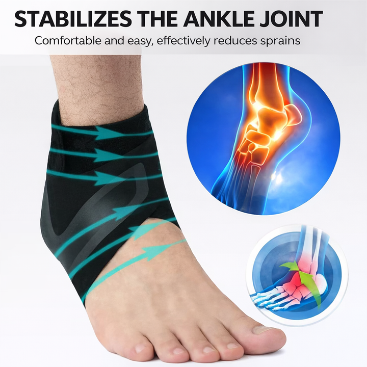 Fersen- und Fußgewölbe-Stützbandage, unisex, mit Kompression für stabilen Halt bei Sport und im Alltag.