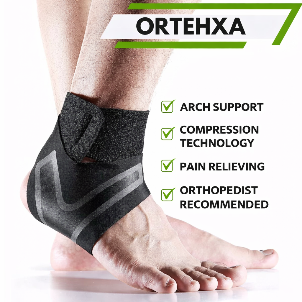 Stabilisierende Unisex Kompressionsbandage, unterstützt Fuß & Knöchel, lindert Schmerzen im Fußgewölbe.