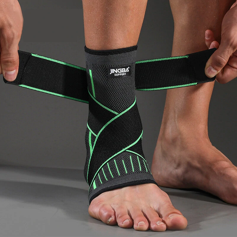 Sport-Knöchelbandage mit Kompression, ideal für Stabilität beim Laufen & Genesung. Unisex, atmungsaktiv.