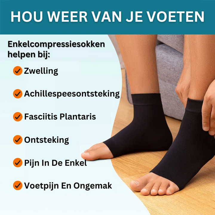 Komfortable Kompressions-Knöchelsocken fördern die Durchblutung und Fußgesundheit.