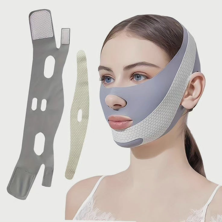 Wiederverwendbare straffende Gesichtsmaske für Anti-Aging Hautpflege, verbessert Gesichtskonturen & Elastizität.