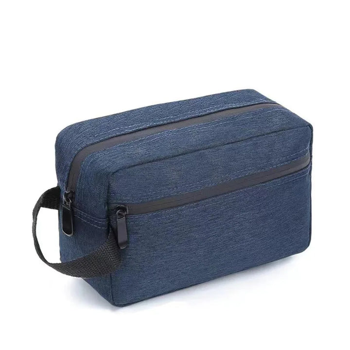 Kompakter Unisex Kulturbeutel, wasserabweisend & robust, ideal für Reise & Alltag; praktischer Kosmetik-Organizer.