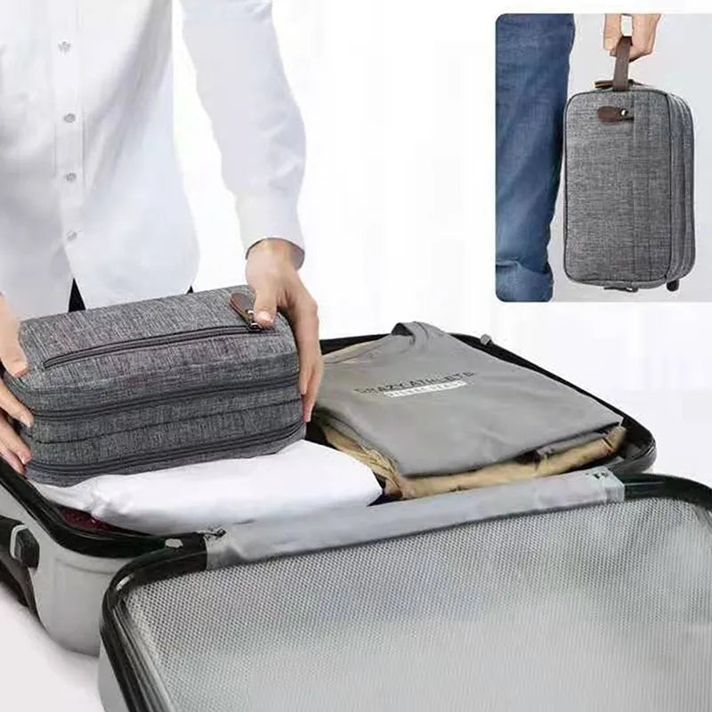 Robuster Nylon Kulturbeutel, unisex & wasserabweisend, ideal für Reisen & Alltag als Kosmetik-Organizer.