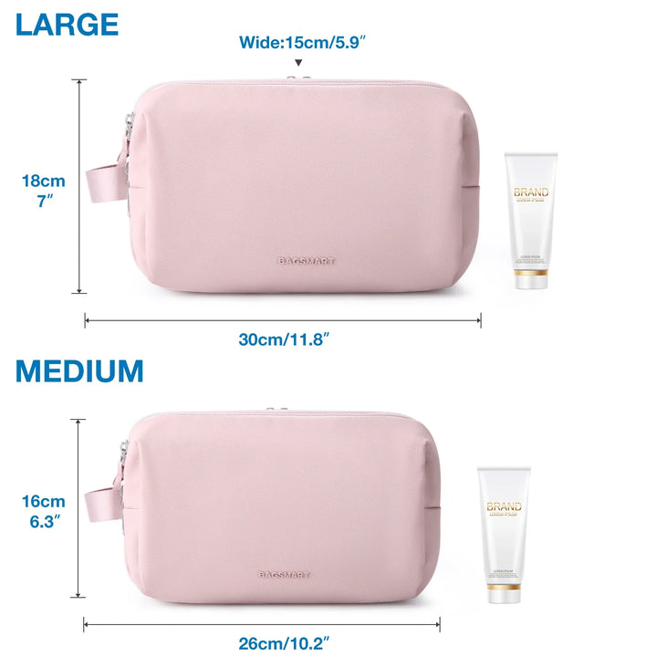 Leichte, wasserfeste Unisex Kulturtasche aus robustem Material; schützt Reise-Pflegeprodukte.