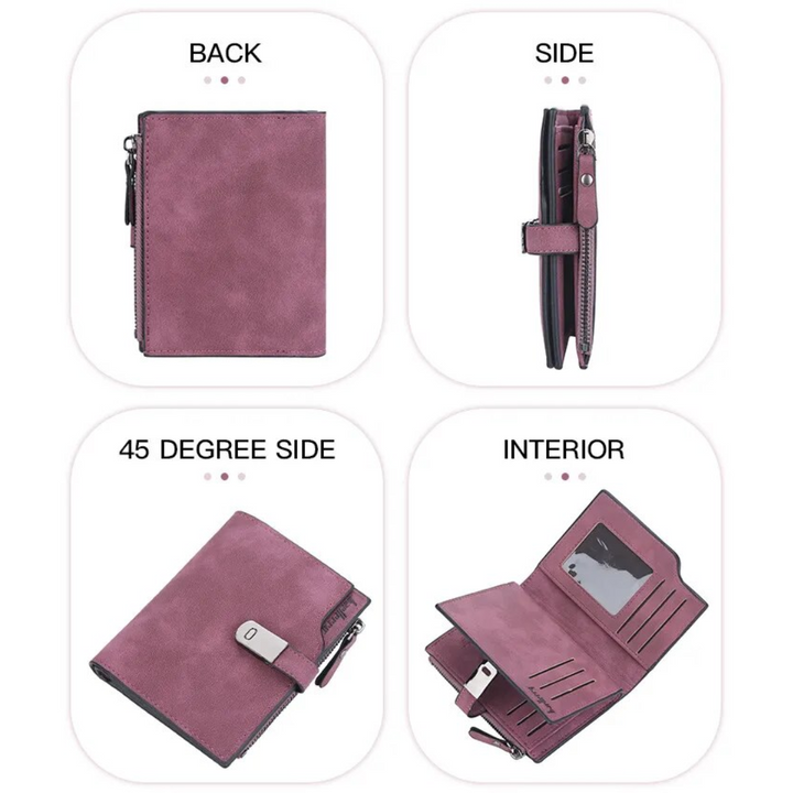 Rosa Unisex Kurzgeldbörse, Magnetverschluss, ein stilvolles Accessoire für jeden Tag.