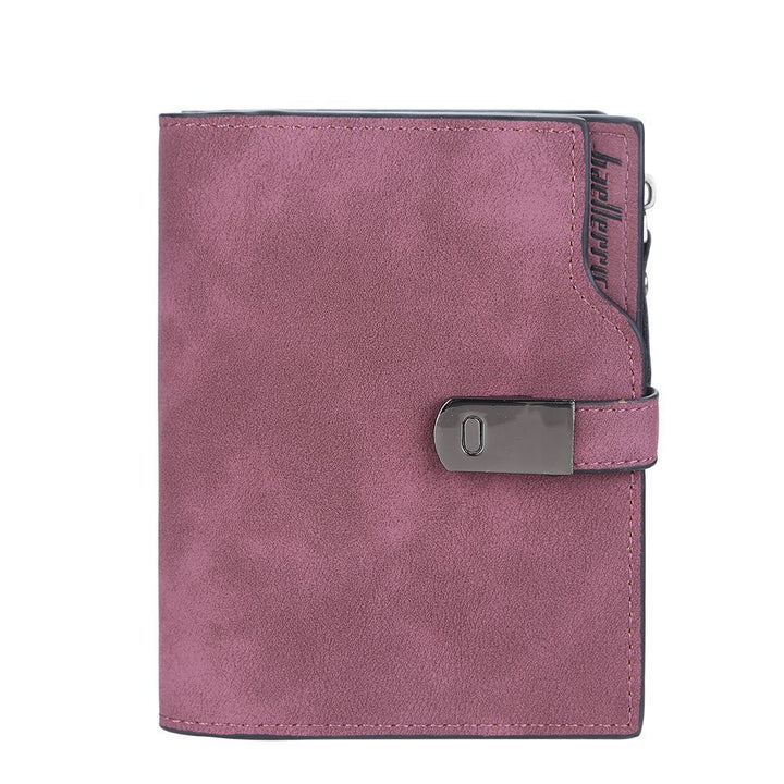 Rosa Kurzgeldbörse Unisex, Magnetverschluss, perfekt organisiert und taschenfreundlich.