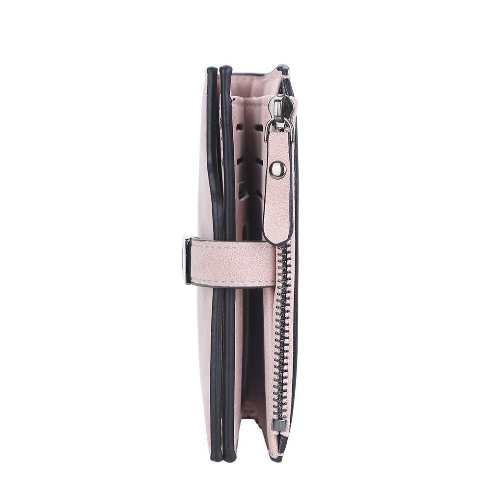 Elegante Unisex Geldbörse Schwarz mit starkem Magnetverschluss, sicher und modern.