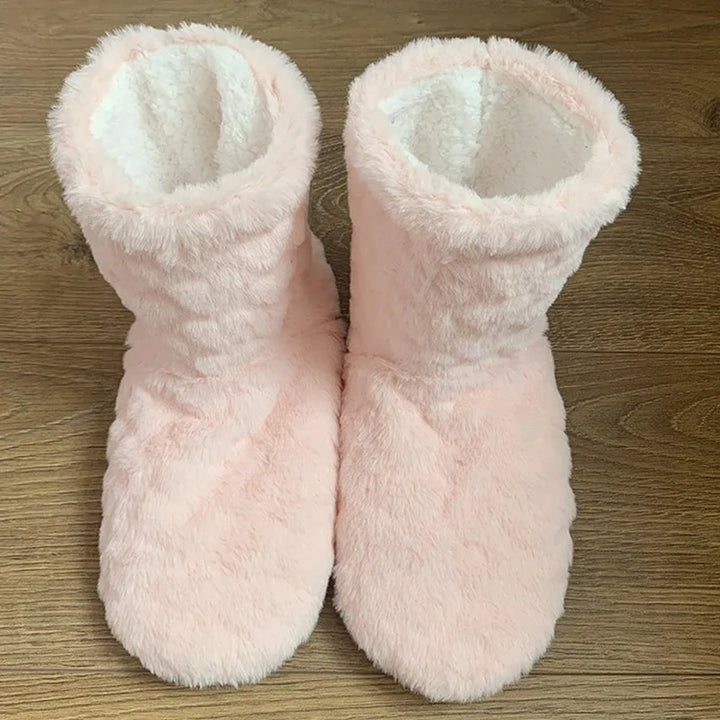 Flauschige Unisex Kuschelsocken mit warmem Teddyfutter, ideal für gemütliche Herbst- & Winterabende.